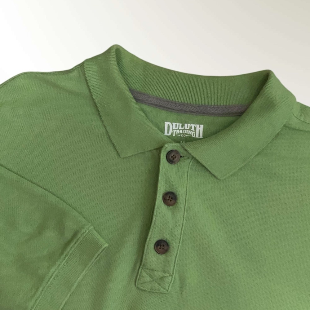 Duluth Trading Company Short Sleeve Performance Polo Shirt Men's Sz M Green